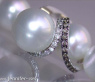 Südseeperle Ring mit braunen Diamanten