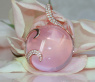 Magnificent Rose Quartz Pendant with Diamonds
