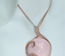 Magnificent Rose Quartz Pendant with Diamonds