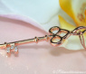 Cute Diamond Key Pendant in Rose gold 18k