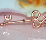Cute Diamond Key Pendant in Rose gold 18k