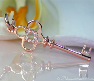 Enchanting Diamond Key Pendant