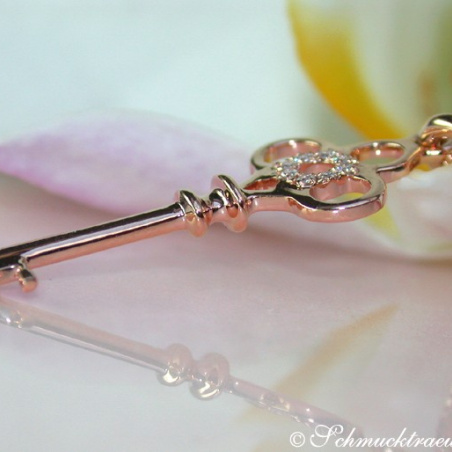 Enchanting Diamond Key Pendant