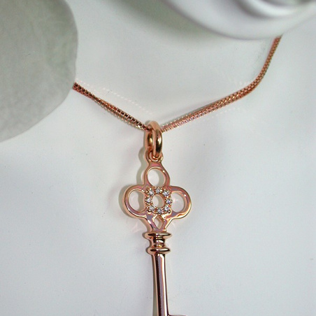 Enchanting Diamond Key Pendant
