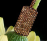 Brown Diamond Dog Tag Pendant