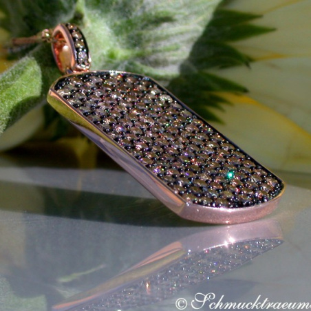 Brown Diamond Dog Tag Pendant