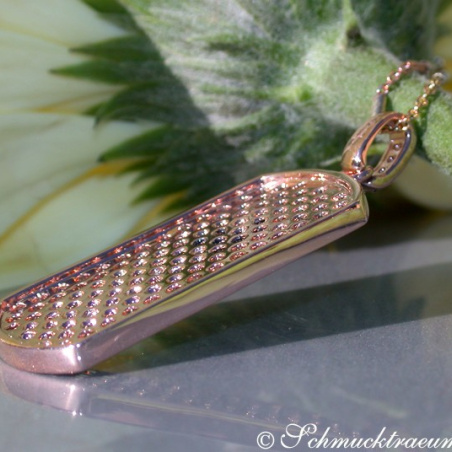 Brown Diamond Dog Tag Pendant