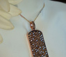 Brown Diamond Dog Tag Pendant