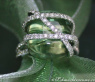 Prasiolith Ring mit Brillanten