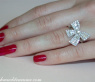 Feminine Diamond Bow Ring