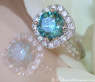 Exquisite blue diamond solitaire ring