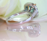 Exquisite blue diamond solitaire ring