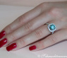 Exquisite blue diamond solitaire ring