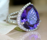 Exquisite AAA Tanzanite Ring with Diamonds