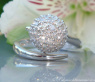 Attractive Pave Ball Diamond Ring