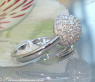 Attractive Pave Ball Diamond Ring