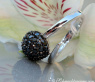Schwarze Diamanten Kugel Ring