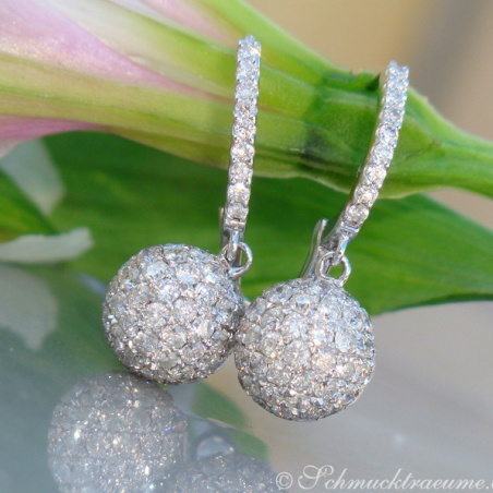 Precious Diamond Pavé Ball Earrings