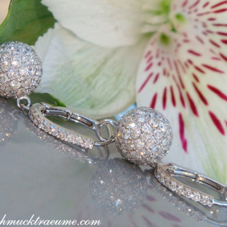 Precious Diamond Pavé Ball Earrings