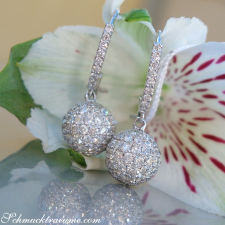 Precious Diamond Pavé Ball Earrings
