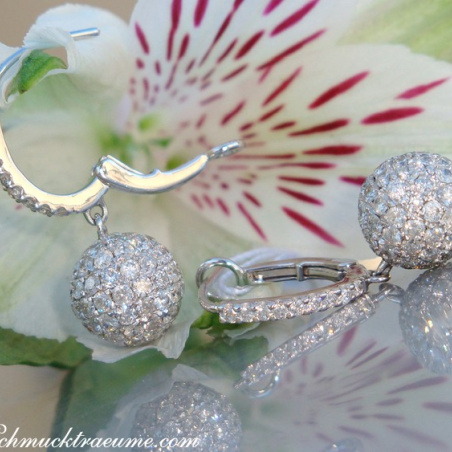Precious Diamond Pavé Ball Earrings