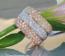 Three diamonds rings in one (three tone finish)