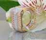 Three diamonds rings in one (three tone finish)