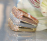 Three diamonds rings in one (three tone finish)