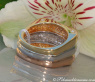 Three diamonds rings in one (three tone finish)