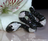 Snake Ring with Black & White Diamonds