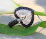 Interesting Black & White Diamond Heart Pendant