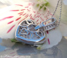 Interesting Black & White Diamond Heart Pendant