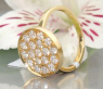 Unusual Diamond Ring in Yellow gold