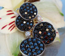 Interesting Hanging Earrings with Black Diamonds