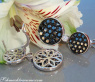 Interesting Hanging Earrings with Black Diamonds