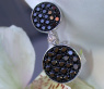 Interesting Hanging Earrings with Black Diamonds