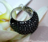 Huge Black Diamond Dome Ring