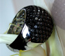 Huge Black Diamond Dome Ring