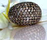 Huge Natural Brown Diamond Dome Ring