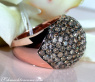 Huge Natural Brown Diamond Dome Ring