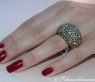 Huge Natural Brown Diamond Dome Ring