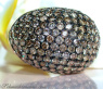 Huge Natural Brown Diamond Dome Ring