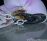 Extra long Dangling Earrings with Black & White Diamonds