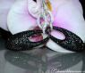 Extra long Dangling Earrings with Black & White Diamonds