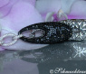 Extra long Dangling Earrings with Black & White Diamonds