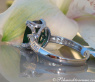 Feminine Green Tourmaline Ring with Diamonds