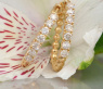 Attractive Diamond Hoop Earrings (Ø 25 mm)