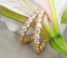 Attractive Diamond Hoop Earrings (Ø 25 mm)