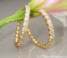 Attractive Diamond Hoop Earrings (Ø 25 mm)