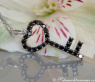 Cute Black Diamond Key Pendant